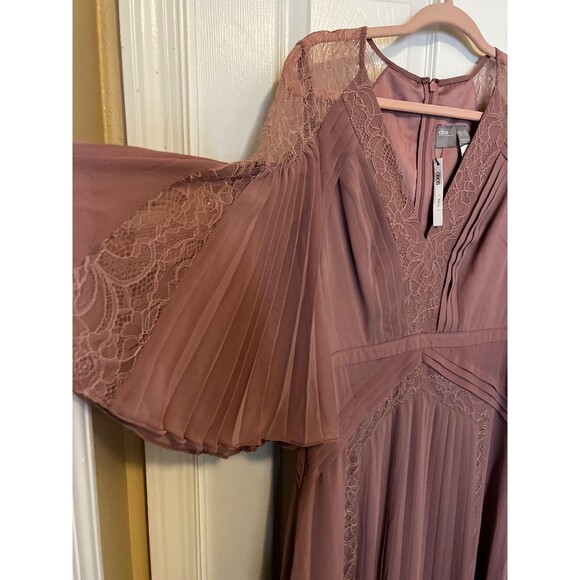 Asos Dress Womens Sz 6 UK 10 Pink Blush Dusty Rose Lace Lined TALL - Picture 9 of 16
